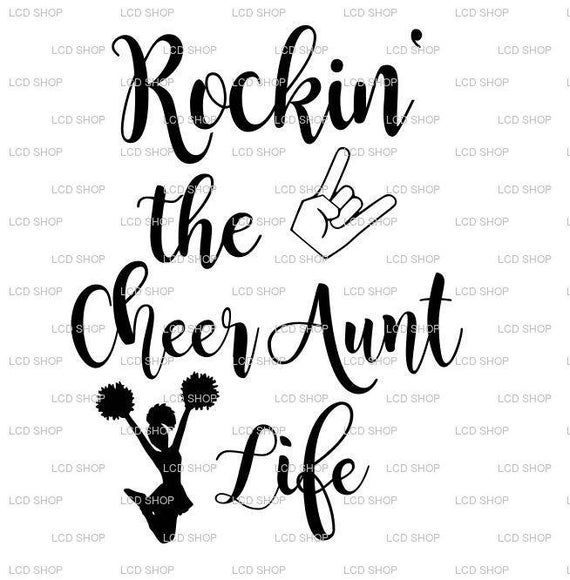 Download Rockin the Cheer Aunt Life SVG