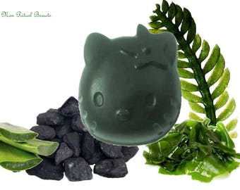 Natural Exfoliating soap and anti-aging "purifying detoxifiant results,"