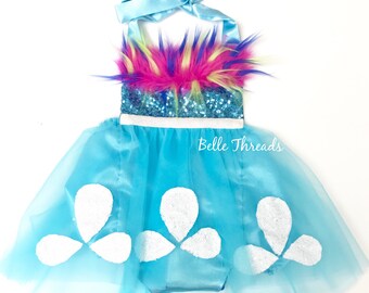 Princess Poppy Costume. Trolls Tutu Dress, Poppy Tutu Dress, Poppy Birthday Outfit, Trolls Birthday Outfit, Poppy Trolls Costume