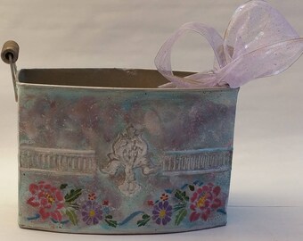 Medium Metal Planter "PARIS" from PETITES FLEURS collection
