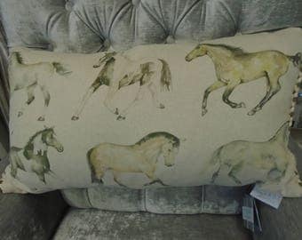 Voyage Maison Galoping Horses Cushion from the natural history collection. 55cm x 30cm Code: C120369