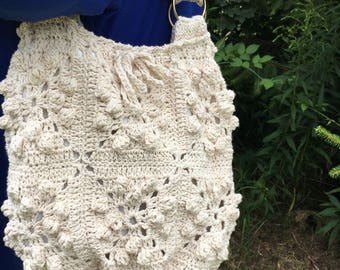 Off white Granny's aquares shoulder messenger hobo hand made bag