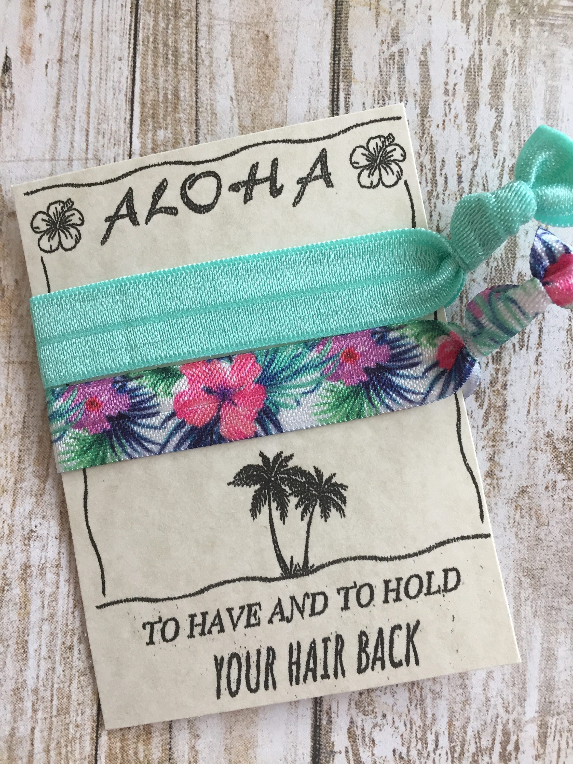 Beautiful Tropical Hair Ties Hair Tie Favors Bridal Shower