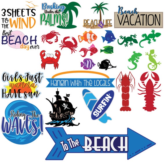 Beach SVG Files: Scrapbook Gift shirt summer vacation