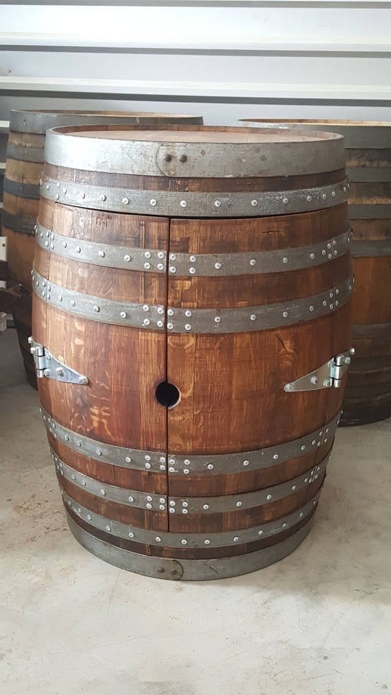 Wine Barrel Bar with Storage 2 Doors Wine Bar Liquor