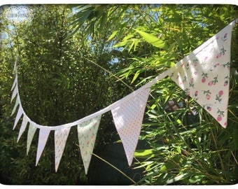 Handmade Fabric Bunting, Garland, Banner, birthday bunting, celebration bunting, floral bunting