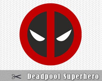 Deadpool Superhero Layered SVG Dxf PNG EPS Logo Vector File Silhouette Studio Cameo Cricut Design Template Stencil Vinyl Decal Tshirt Craft