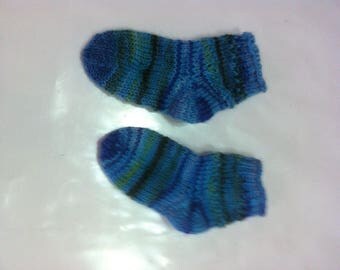 Baby socks, handknit,