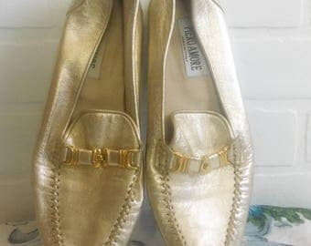 chaussures plates à lacets en oxford perforées pour femmes