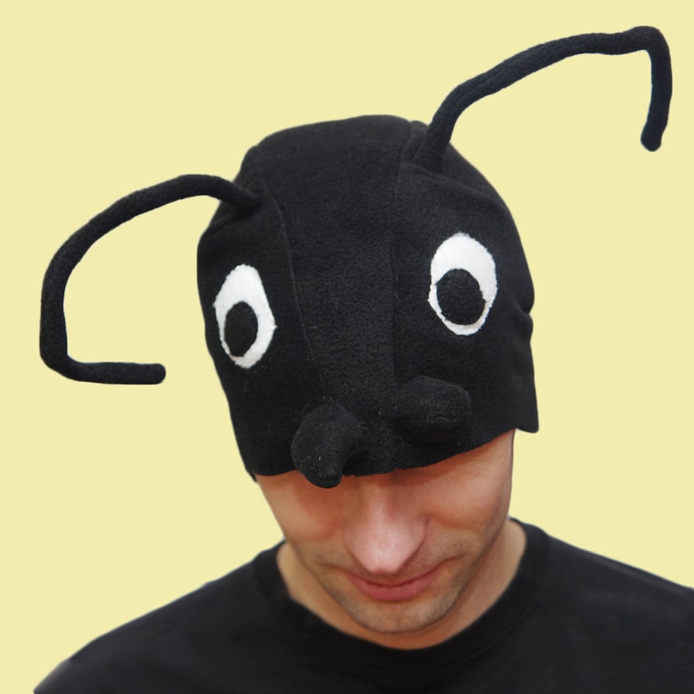 Black ant costume hat