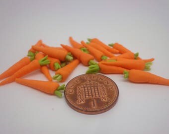 12 x Fresh Carrots Dolls House Miniature Vegetable