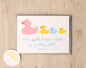 Harry Potter Card | Harry Potter Birthday Card | Harry Potter Quote | Funny Harry Potter Card | Duck Card | Rubber Duck Card | Weasley Card