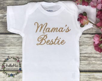 Mamas Bestie, Baby Girl Onesie, Baby Shower Gift, Baby Girl Gift, Infant Clothing, Cute Baby Gift, Newborn Onesie