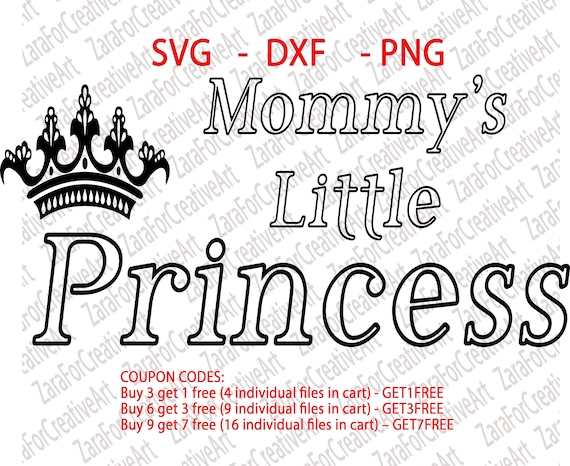 Download SVG DXF PNG Mommy's Little Princess Cutting files