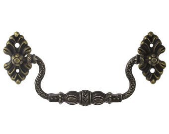 50 drawer handles, 90 x 37 mm, antique brass