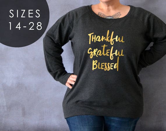 grateful thankful blessed long sleeve shirt