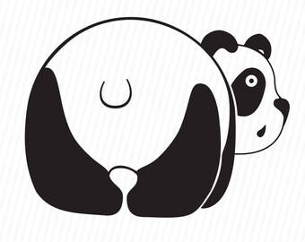 Download Panda SVG Baby panda svg Panda monogram svg dxf cut files