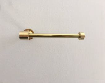 Modern Brass Toilet Paper Holder - Handmade