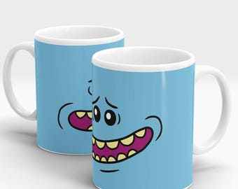 Rick and Morty - Mr Meeseeks Face - 10oz Ceramic Mug - Full Wrap