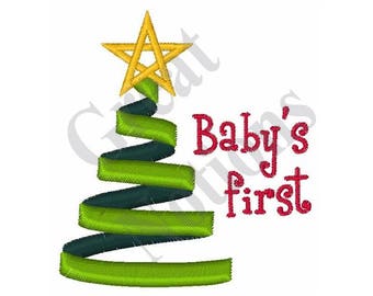 Babys First Christmas - Machine Embroidery Design