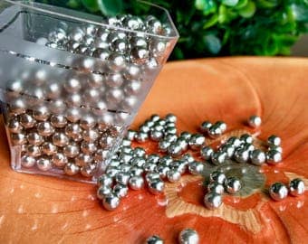 Silver Dragees 4mm - 2OZ 3-4mm Silver Dragees by CK Products Cake Candy Cookie Cake Pop Decorations