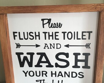 Wash your hands sign | Etsy