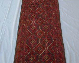 Size: 2'3 x 8'8 feet/ Handmade vintage afghan tribal nomadic mushwani runner rug/ High quality/ Wholesale price/ 100% Wool/ Runner rug