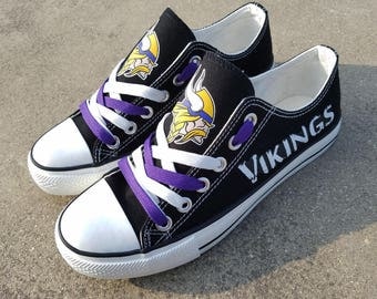 Minnesota Vikings shoes Vikings sneakers Vikings tennis shoes Holiday gifts Damaged font Custom shoes
