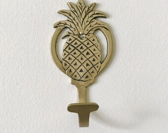 Vintage Brass Pineapple Hook / Key Hook / Coat Hook