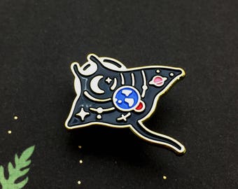 Space Ray Enamel Pin