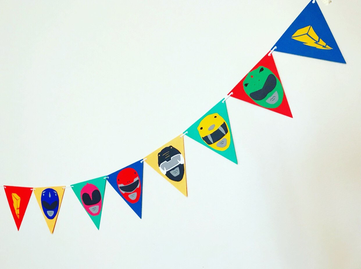 Power ranger banner Power ranger party banner