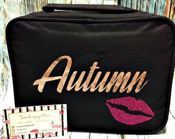 40 Tube Lipsense Lipstick Make Up Bag Personalized Customized Distributor Carrying Case Tote Makeup Organizer