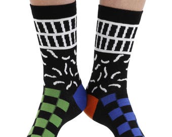 Monoclash combed cotton multicolour odd-socks | By seriouslysillysocks