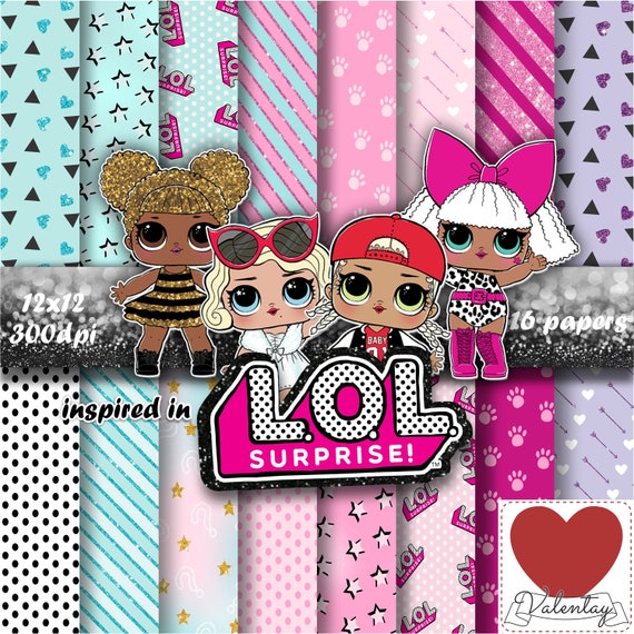 Lol Surprise Digital Paper Kit Digital Lol Surprise Bonecas