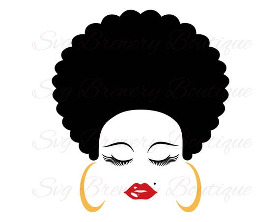 Hair Lashes eyelashes lips face SVG layered PNG DXF