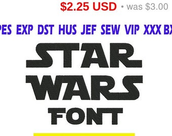 Sale 25% Star Wars font Embroidery/ Star Wars Font embroidery design/ INSTANT download
