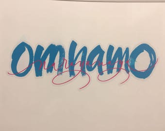 Om Name Narayanaya Sticker Caligraphy Design of Mantra
