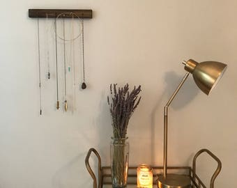 Handcrafted Jewelry Wall Hanger - Dark Walnut
