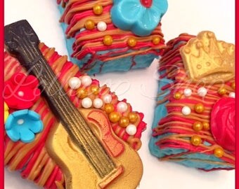 12 Elena of Avalor rice krispie treats (Birthday, party favors, Chocolate, disney junior, disney princess)