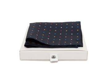 de MORÉ - blue handkerchief with coloured dots