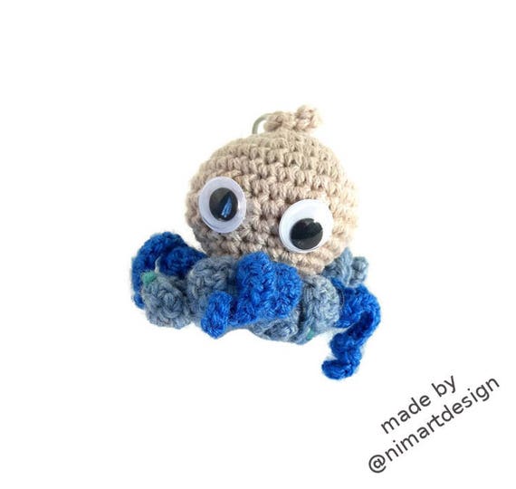 mini octopus plush keychain