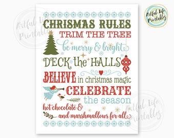 Christmas wall art | Etsy