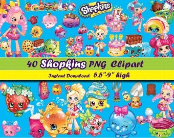 40x Shopkins clipart png - printable Digital Clipart Graphic Instant Download