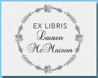 Personalized Ex Libris Stamp, Custom Library Book Stamp, Personalized Library Stamp,Book Lover Gift, Gift For Reader