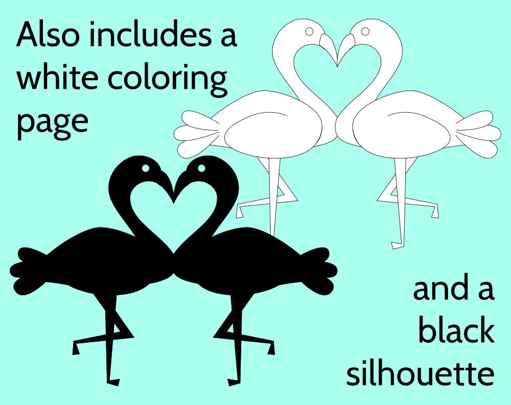 flamingo clipart kissing