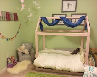 Floor Bed - Montessori Floor Bed - House Bed - Toddler Bed