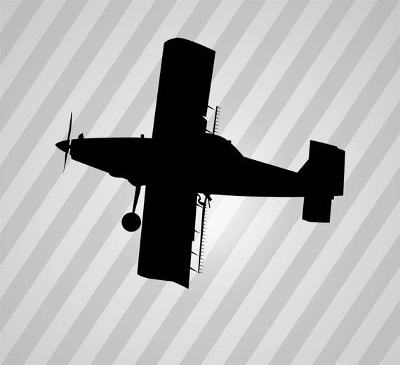 crop duster Silhouette Svg Dxf Eps Silhouette Rld RDWorks