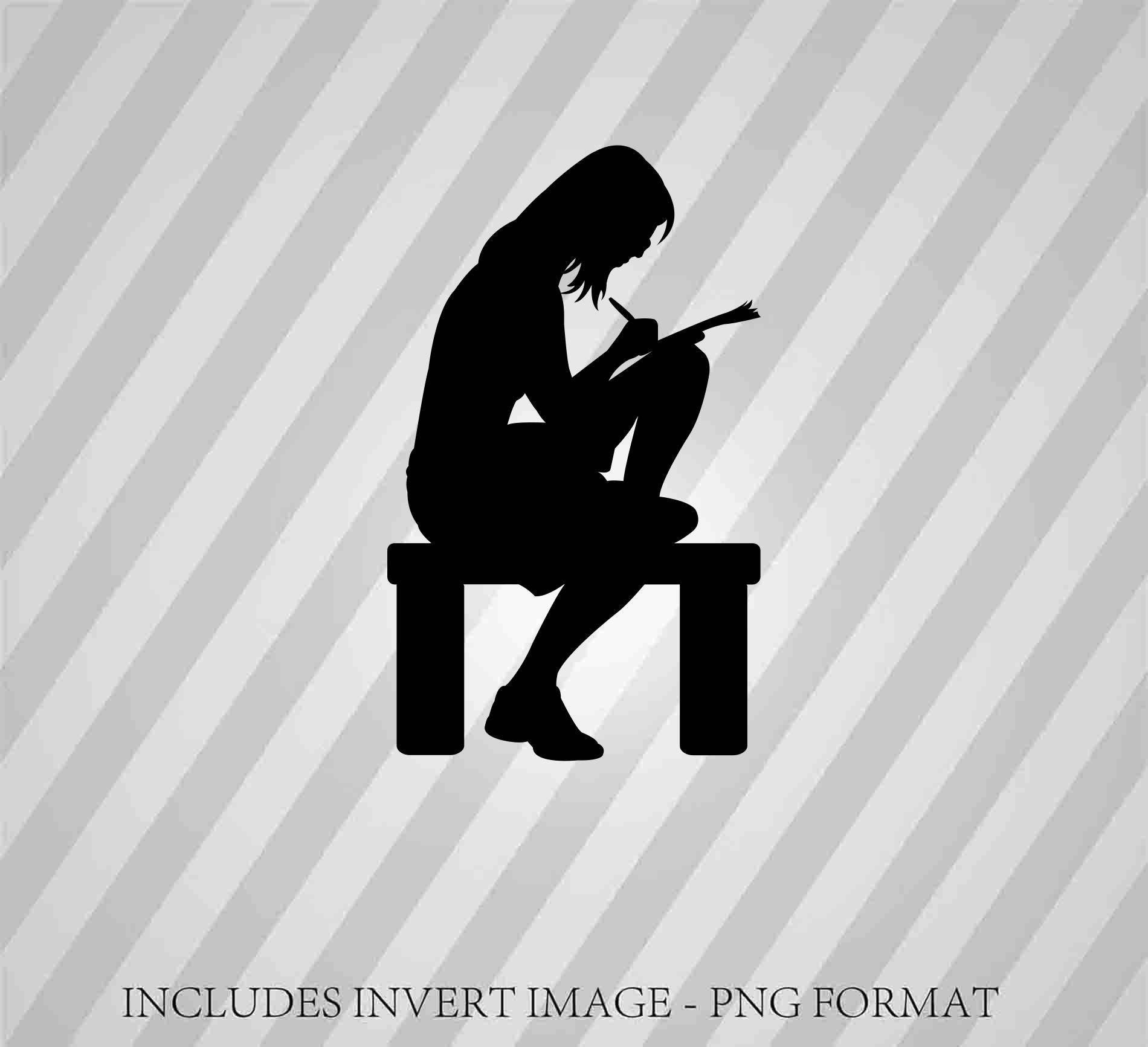 Writer Silhouette Writing Poet Svg Dxf Eps Silhouette Rld RDWorks Pdf