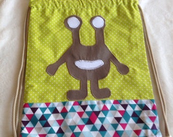 Bag blanket, snack, Monster slippers "Little" bag