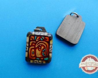 Pendant rectangle calendar maya 20x27mm